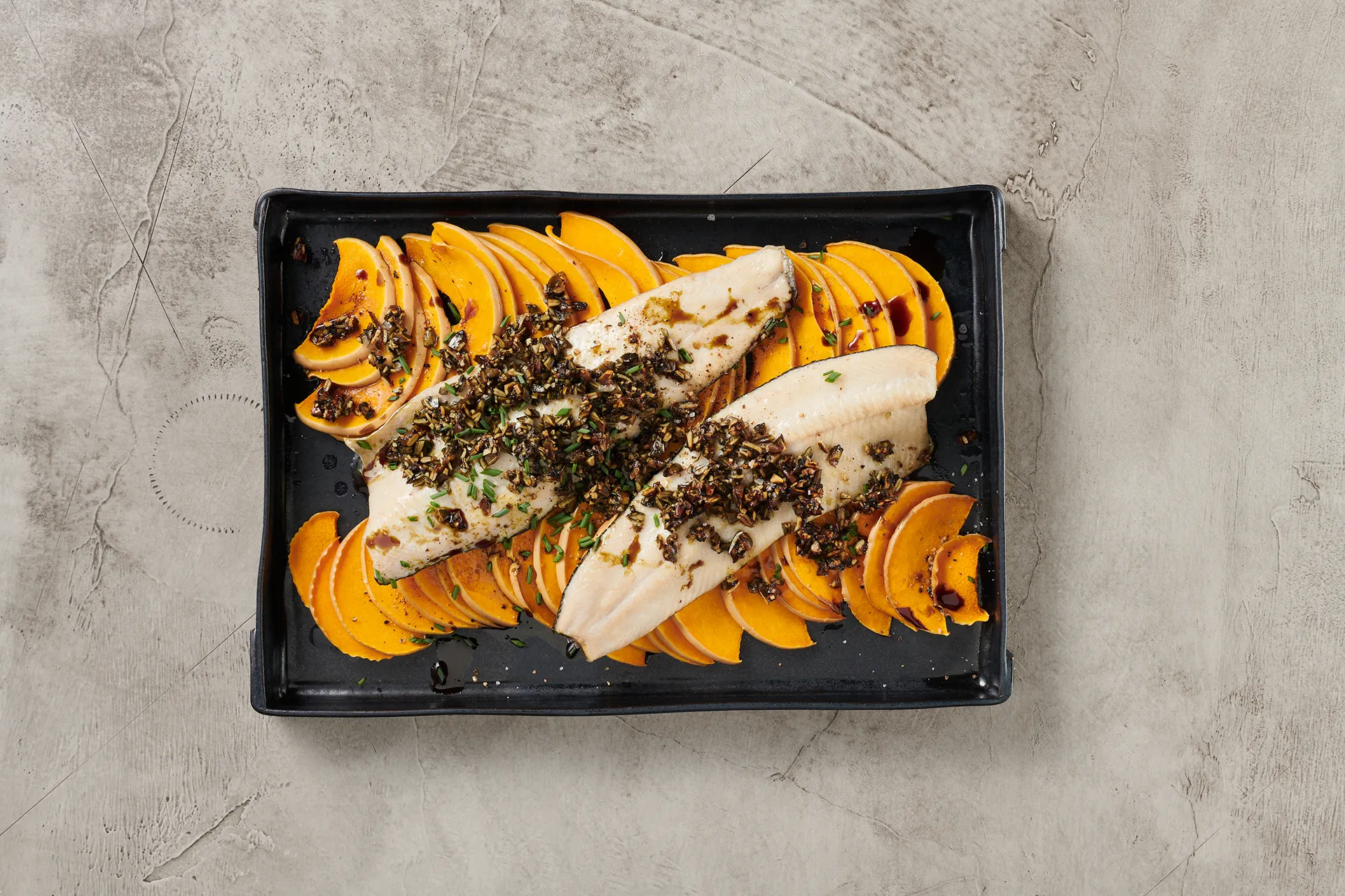 Fisch auf Kürbis - Tiptopf Rezept