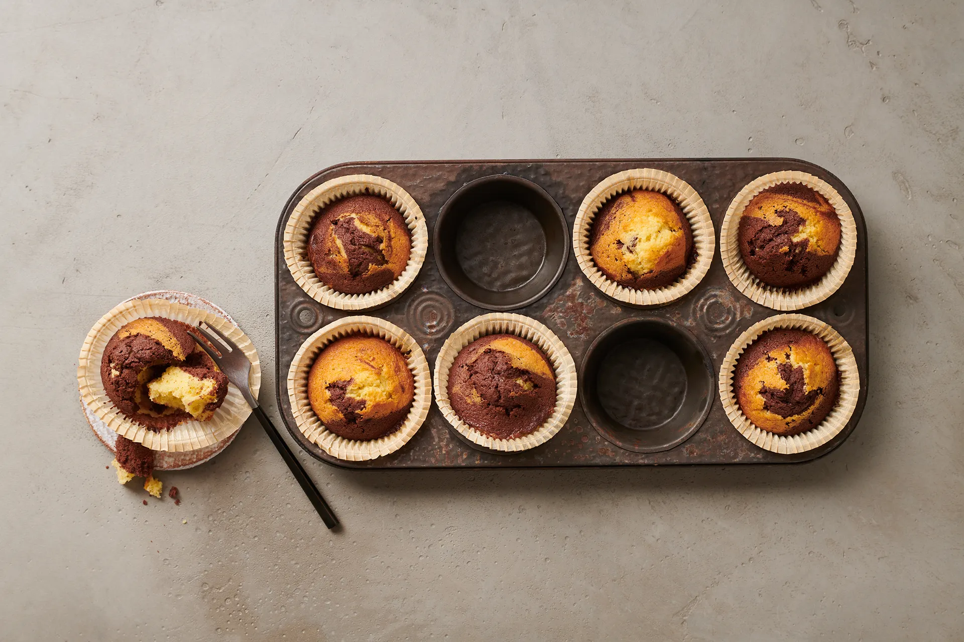 Marmormuffins - Tiptopf Rezept