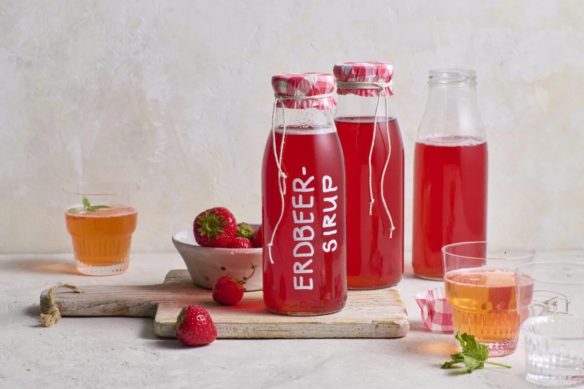 Erdbeersirup - Tiptopf Rezept Erdbeersirup - Tiptopf Rezept